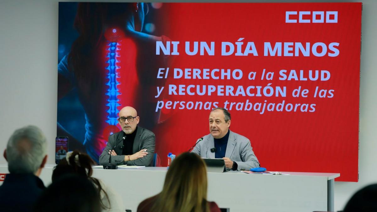 Presentación del informe 'Ni un día menos. El derecho a la salud y recuperación de las personas trabajadoras'.