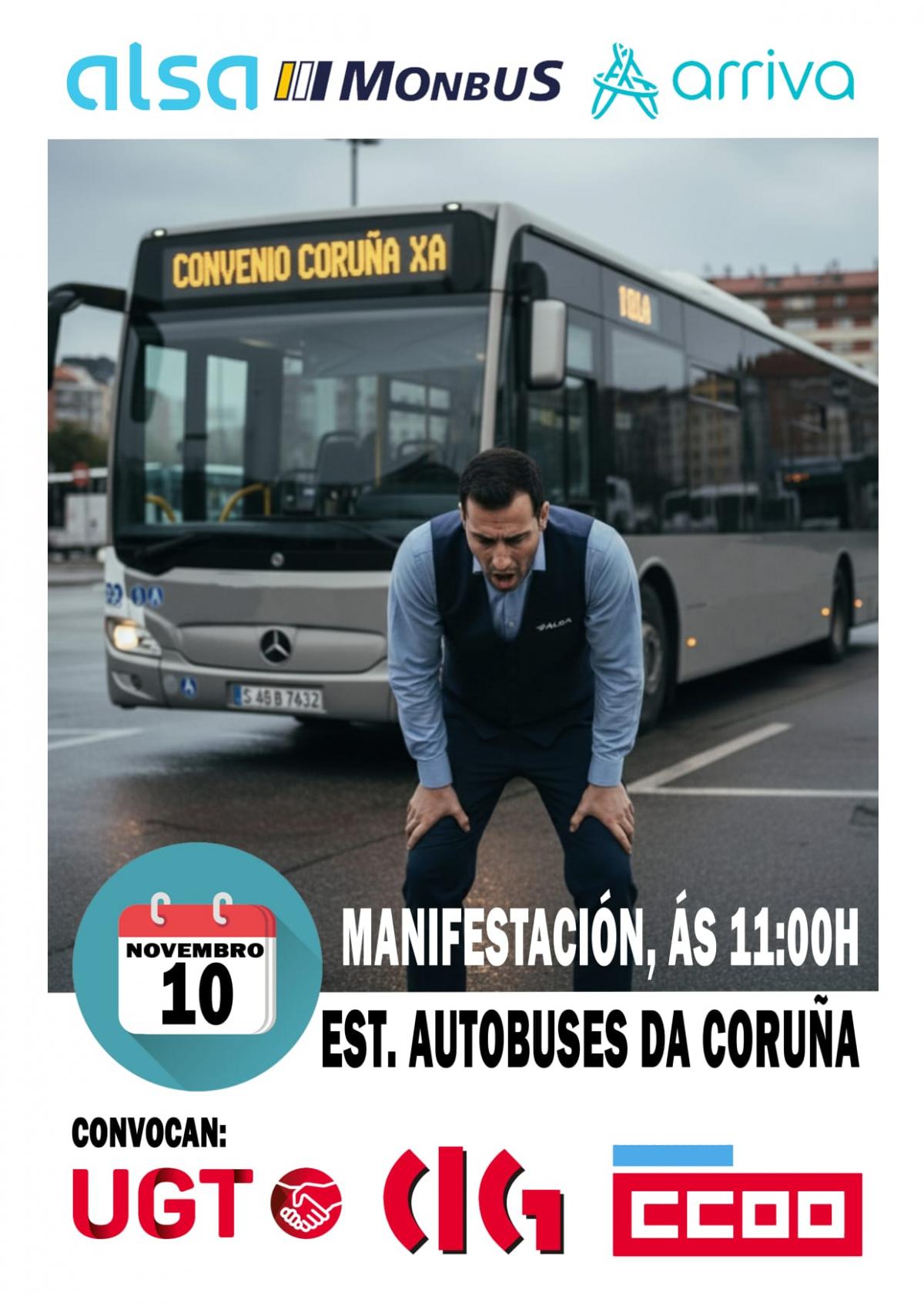 Huelga Bus Coruña